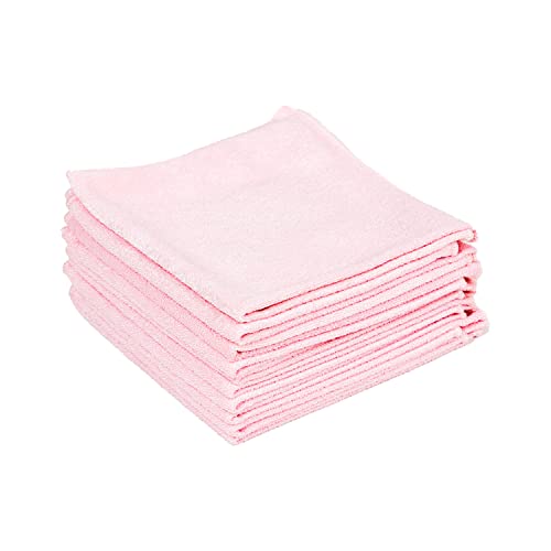 VIOVIE Profi Micro Tuch 10er Paket 40x40 cm rosa, Putztücher mit maximaler Aufnahmekraft von Staub, Schmutz und Flüssigkeit, langlebige Mikrofaser Allzwecktücher mit Kantenschutz gegen Kratzer von VIOVIE