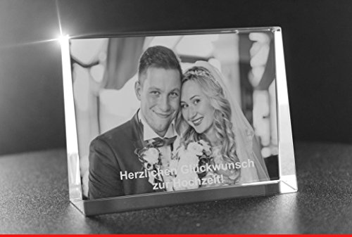 VIP-LASER 2D Gravur Glas Kristall Flachglas selbststehend Querformat mit Deinem Hochzeitsfoto. Dein Wunschfoto für die Ewigkeit Mitten in Glas! Groesse XL = 105x80x30mm VIP-LASER 2D Gravur Glas Kristall Flachglas selbststehend Querformat mit Deinem Hochzeitsfoto. Dein Wunschfoto für die Ewigkeit Mitten in Glas! Groesse XL = 105x80x30mm von VIP-LASER