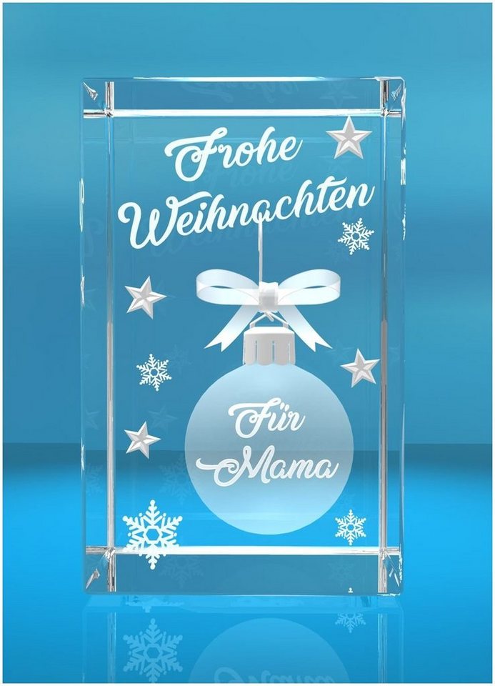 VIP-LASER Dekofigur VIP-LASER 3D Weihnachtskugel Frohe Weihnachten - Motiv: für Mama, Hochwertige Geschenkbox, Made in Germany, Familienbetrieb von VIP-LASER
