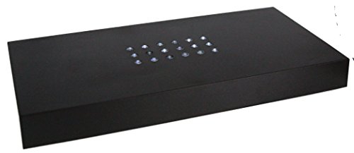 VIP-LASER LED LEUCHTSOCKEL | 18 weiße LED | Farbe Schwarz | Rechteckig | Optimal um Ihren 2D und 3D Glaskristall oder Glasfoto in Szene zu setzen! Abmessungen: 200x100x20mm von VIP-LASER