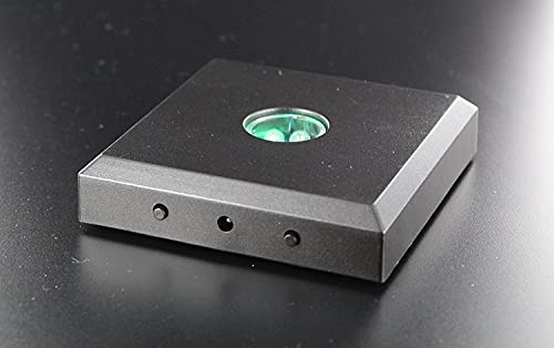 VIP-LASER LED LEUCHTSOCKEL | Perfekt um Glaskristalle perfekt in das richtige Licht zu setzen (5 LED (75x75x17mm), Schwarz) von VIP-LASER