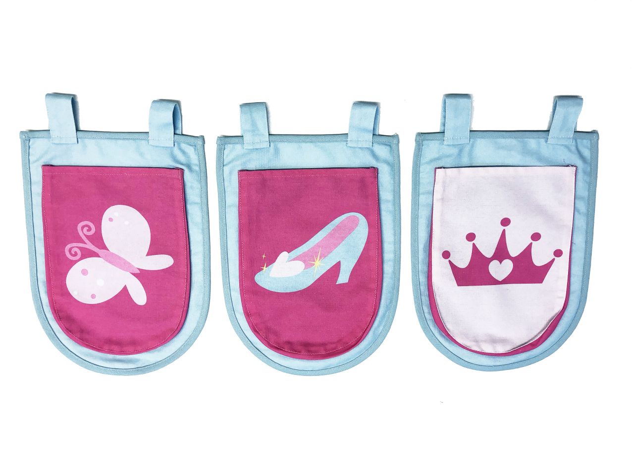 Aufbewahrungstaschen Tasche Spielaufbewahrung Stofftasche Pink Prinzessin Rosa von VIPACK