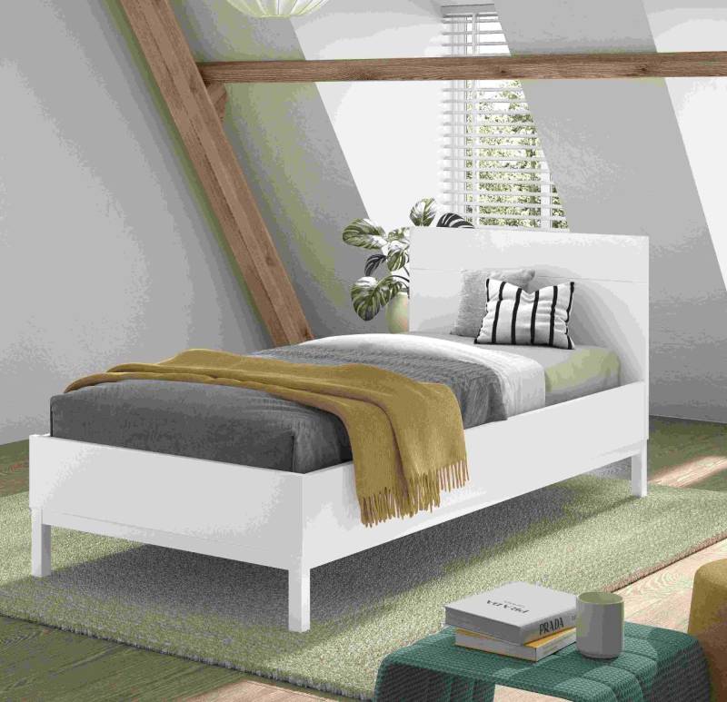 Einzelbett 90x200 Jugendbett Jugendliege Kinderbett Singlebett Weiß Einzelbett 90x200 Jugendbett Jugendliege Kinderbett Singlebett Weiß von VIPACK