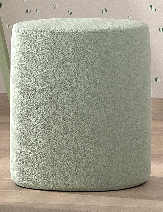 Polsterhocker Hocker Pouf Polster Boucle Jugendzimmer Schminktischhocker Grün von VIPACK