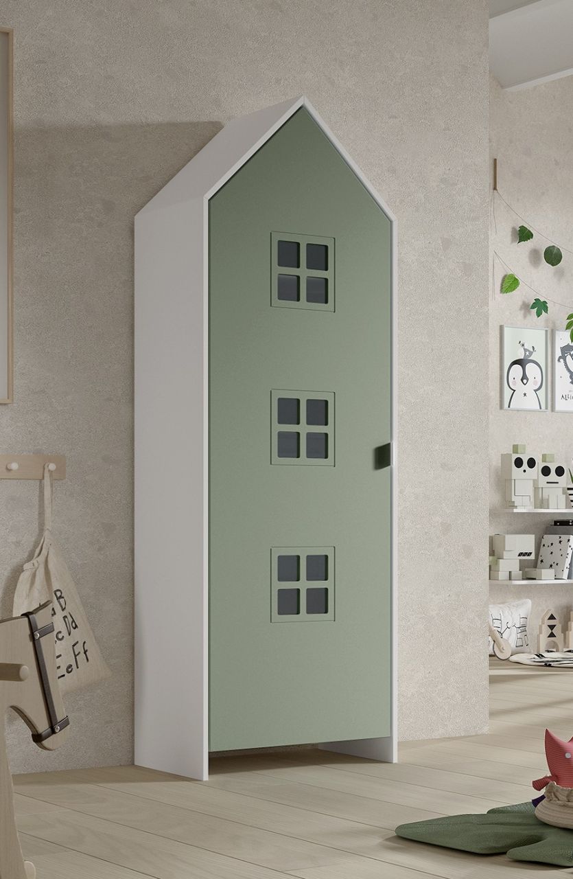 Schrank 1-türig "CASAMI BRUGES" Jugendschrank Wäscheschrank Skandi Weiß / Grün Schrank 1-türig "CASAMI BRUGES" Jugendschrank Wäscheschrank Skandi Weiß / Grün von VIPACK