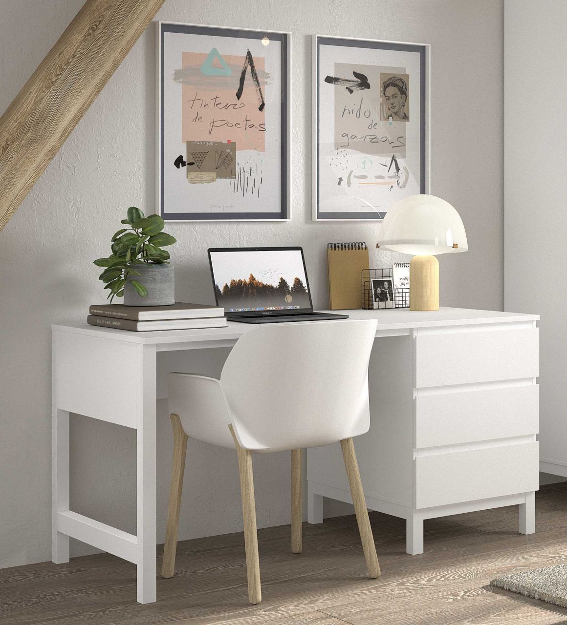 Schreibtisch Jugendschreibtisch Computertisch Bürotisch Homeoffice weiß lackiert Schreibtisch Jugendschreibtisch Computertisch Bürotisch Homeoffice weiß lackiert von VIPACK