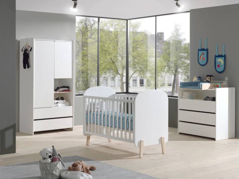 Set Babyzimmer Babybett Kommode Wickelaufsatz Kleiderschrank 60x120 Möbel Weiss Set Babyzimmer Babybett Kommode Wickelaufsatz Kleiderschrank 60x120 Möbel Weiss von VIPACK