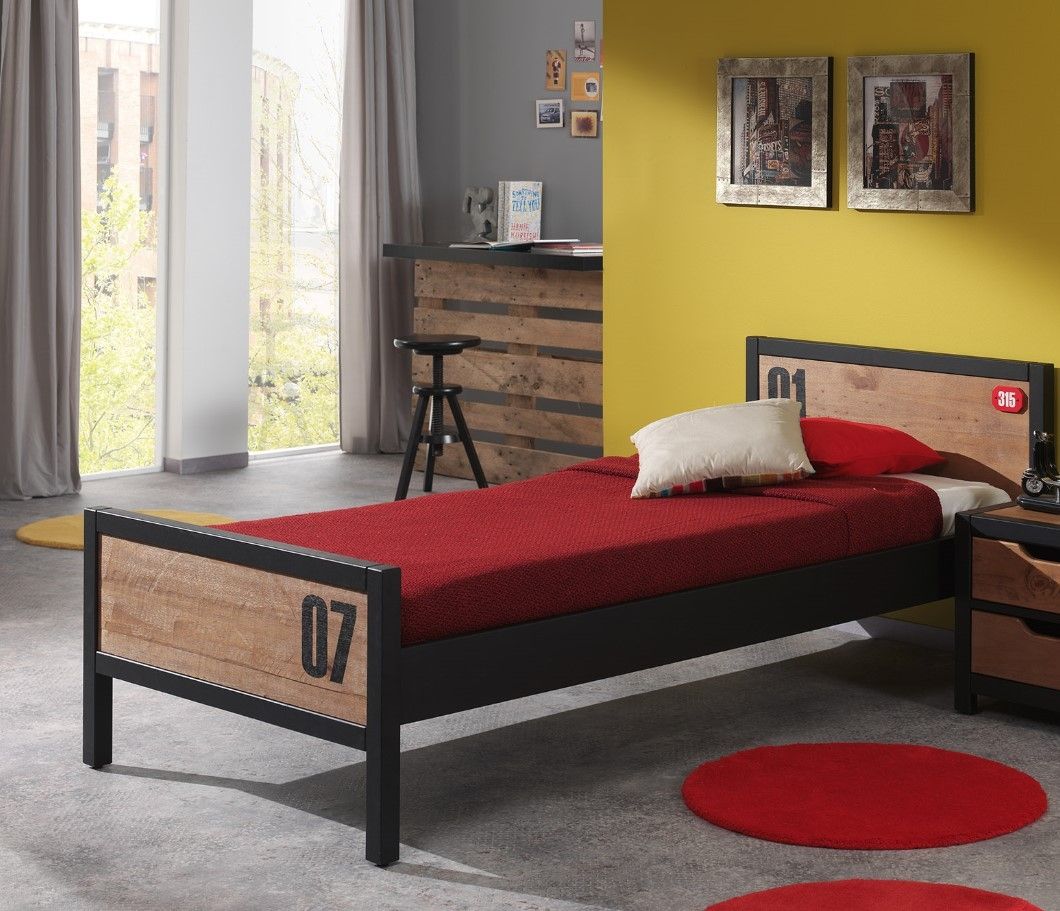 Set Einzelbett 90x200 Lattenrost Kinderbett Kindermöbel Kinderzimmer Jugendbett von VIPACK