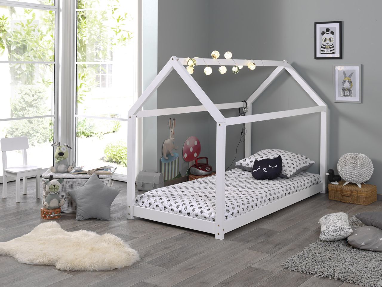 Set Hausbett Matratze 90x200 70x140 Kinderbett Holzbett Kindermöbel Lattenrost Set Hausbett Matratze 90x200 70x140 Kinderbett Holzbett Kindermöbel Lattenrost von VIPACK