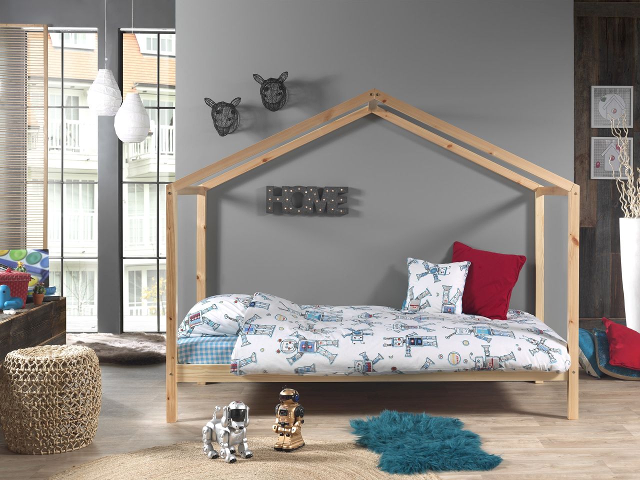 Set Hausbett Matratze 90x200 Kinderbett Kindermöbel Spielbett Lattenrost Holz Set Hausbett Matratze 90x200 Kinderbett Kindermöbel Spielbett Lattenrost Holz von VIPACK