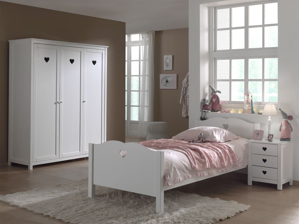 Set Kinderbett 90x200 Kleiderschrank Lattenrost Nachttisch Kinderzimmer Weiß Set Kinderbett 90x200 Kleiderschrank Lattenrost Nachttisch Kinderzimmer Weiß von VIPACK