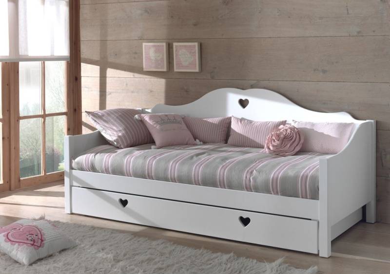 Set Kojenbett 90x200 Lattenrost Bettschublade Einzelbett Kinderbett Möbel Weiß von VIPACK