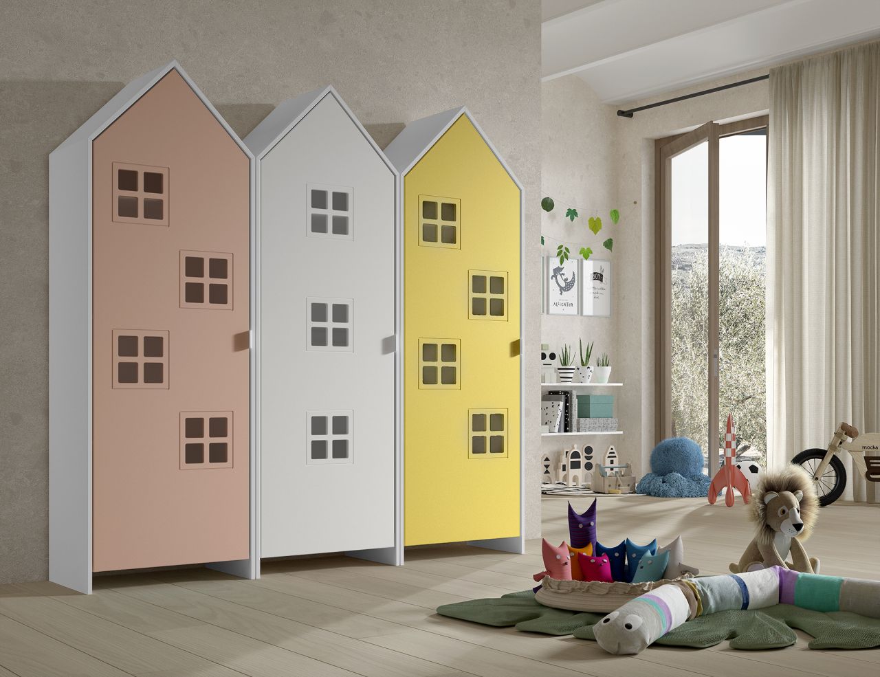 Set: 3 Schränke 1T CASAMI BRUGES Jugendschrank Wäscheschrank Weiß Pink Gelb Set: 3 Schränke 1T CASAMI BRUGES Jugendschrank Wäscheschrank Weiß Pink Gelb von VIPACK