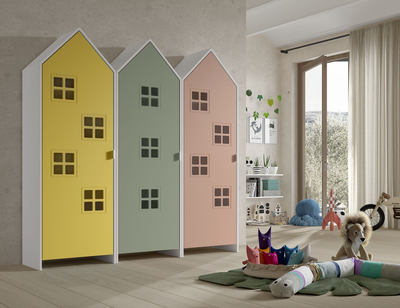 Set: 3 Schränke 1T CASAMI BRUGES Jugendschrank Wäscheschrank Weiß Pink Grün Gelb Set: 3 Schränke 1T CASAMI BRUGES Jugendschrank Wäscheschrank Weiß Pink Grün Gelb von VIPACK