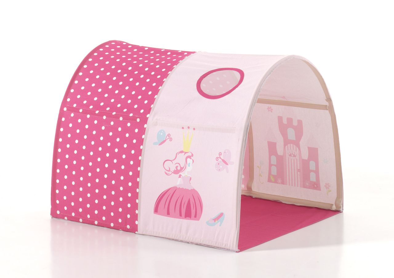 Tunnel Spielbetttunnel Spieltunnel Spielzelt Betttunnel Prinzessin Schloss rosa von VIPACK