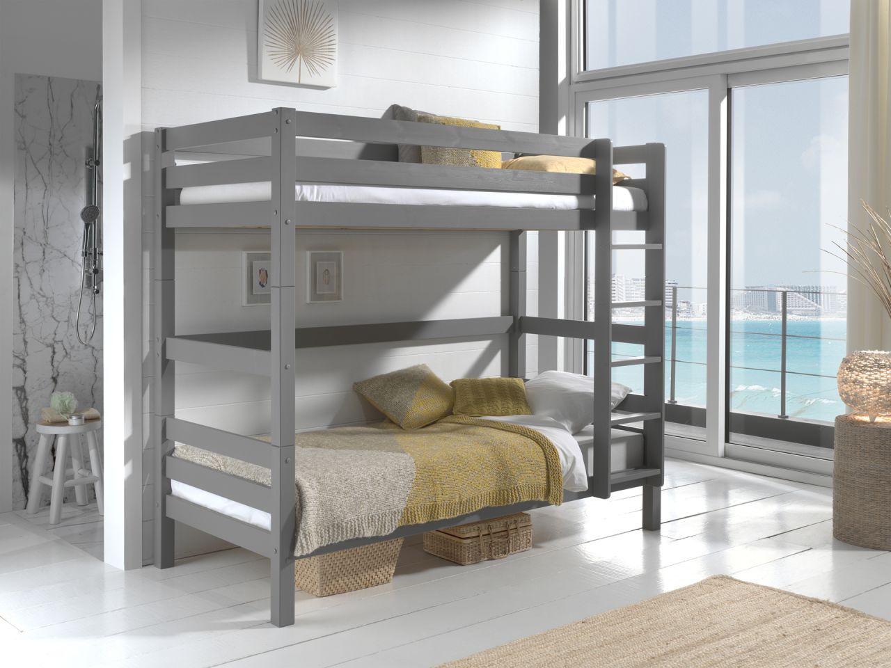 Vipack: 90 x 200 cm Etagen-Hochbett 182cm Höhe-Spielbett Kinderbett Jugendbett von VIPACK