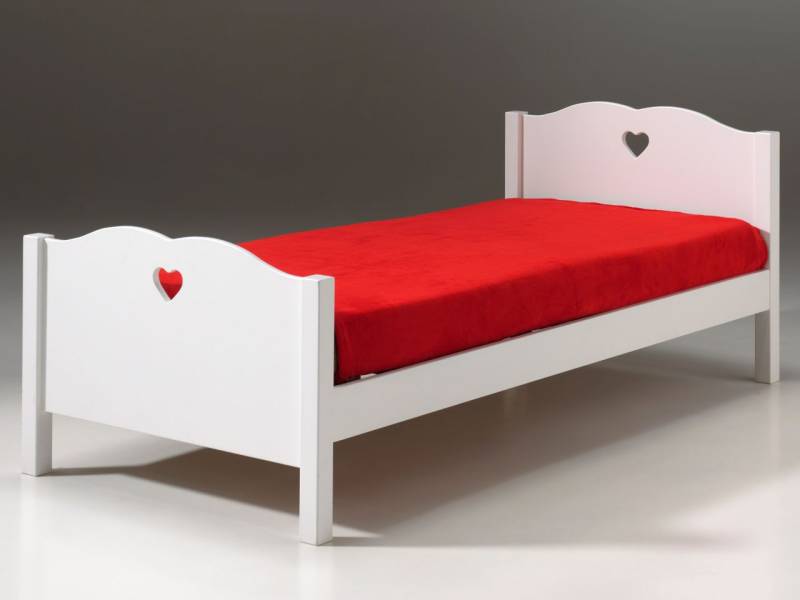 Vipack: "AMORI" Einzelbett 90 x 200 - Kinderbett Jugendbett Jugendliege - weiß von VIPACK