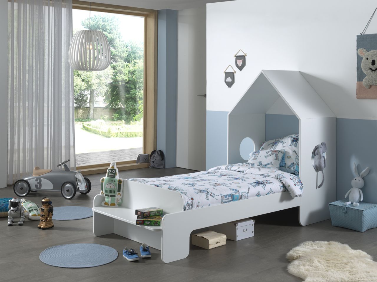 Vipack: Hausbett "CASAMI" mit Lattenrost 90 x 200 - Kinder-/ Jugendbett- Weiß von VIPACK