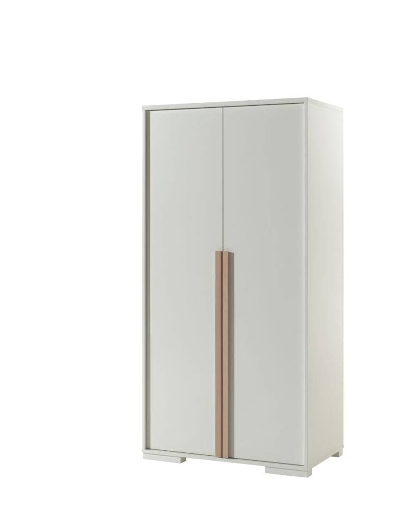 Vipack: Kleiderschrank "LONDON" 2-Türig - Jugend-/ Kinderschrank - Weiß / Birke von VIPACK