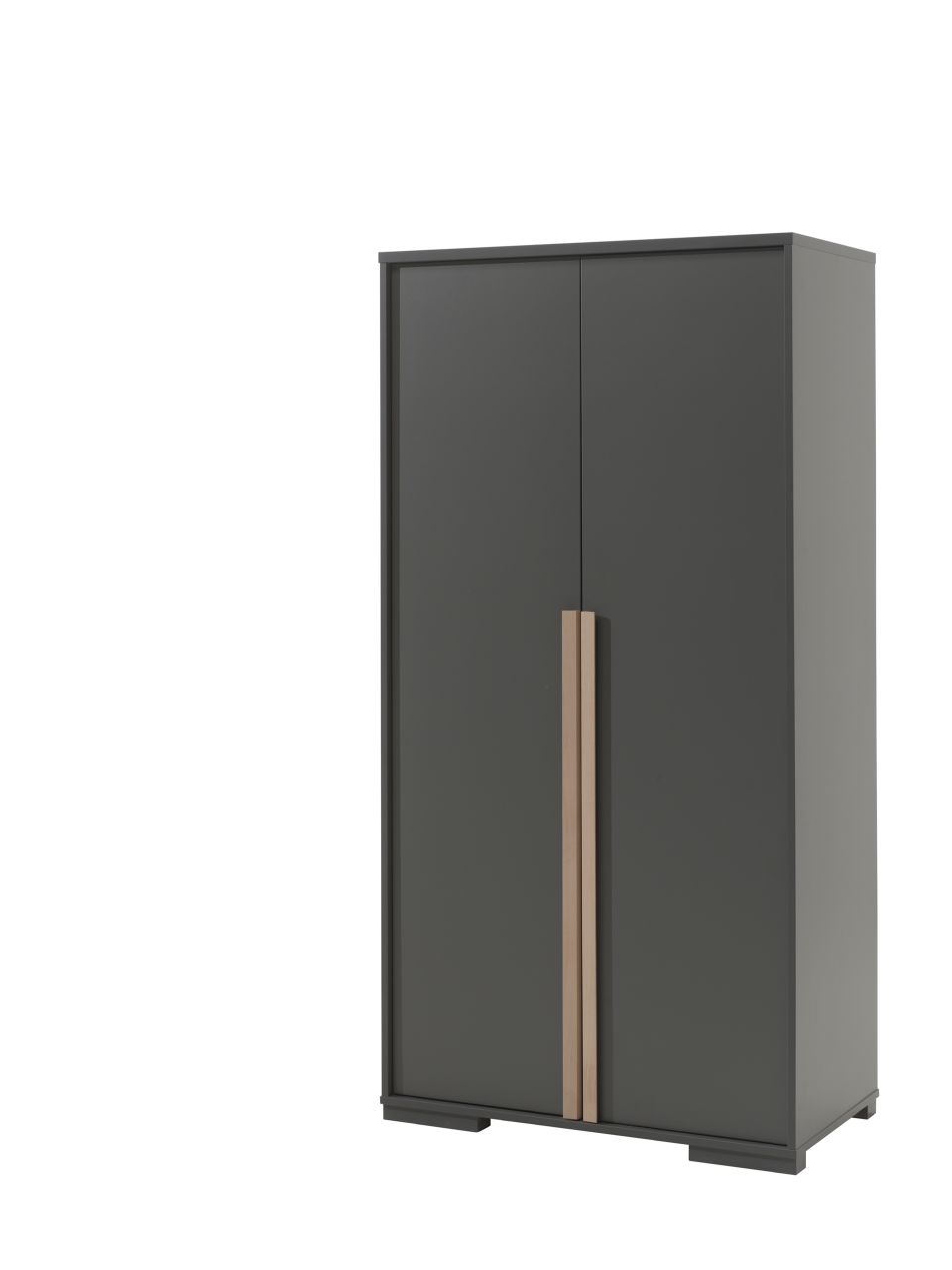 Vipack: Kleiderschrank "LONDON" 2-Türig - Jugendschrank - Anthrazit / Birke von VIPACK