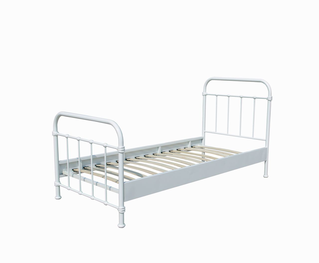 Vipack: Metallbett "NEW YORK" 90 x 200 weiß + Lattenrost - Einzelbett Jugendbett von VIPACK