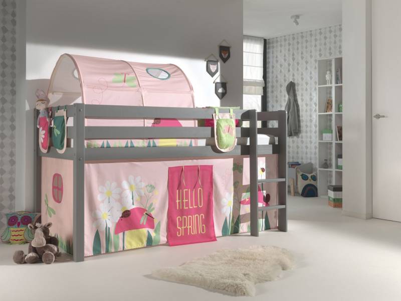 Vipack:Spielbett Pino -Textilset+Taschen+Tunnel -Jugend/Kinderbett Hochbett von VIPACK