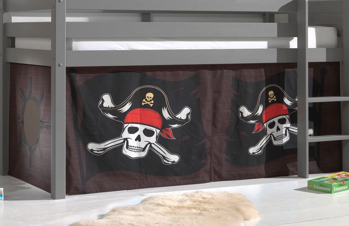 Vorhangset Spielbettvorhang Kinderbettvorhang Textilset Zelt Pirat Piratenbett von VIPACK