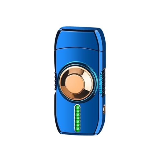 VIPAVA 2025 Intelligentes Butan-Fackelfeuerzeug mit Sprachsteuerung, Vier Zündmodi, Winddichte Jet-Flamme, tragbares Flip-Top-Feuerzeug, Geschenk for Männer(Blue) von VIPAVA