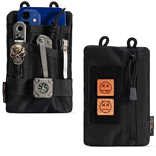 VIPERADE VE1-P EDC Werkzeugtasche Organizer EDC Pouch Klein Taschen Pocket Organizer Nylon Multitool Tasche Klein für Taschenlampe Taschenmesser Stift Notizbuch von VIPERADE