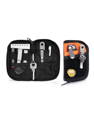 VIPERADE VE10 EDC Multitool Pouch Organizer Multifonction Durable Nylon Tool Pocket Pouch Tools Scheide Messerscheide für Taschenlampenhalter, Stifthalter, Outdoor-Aktivitäten(Orange) von VIPERADE