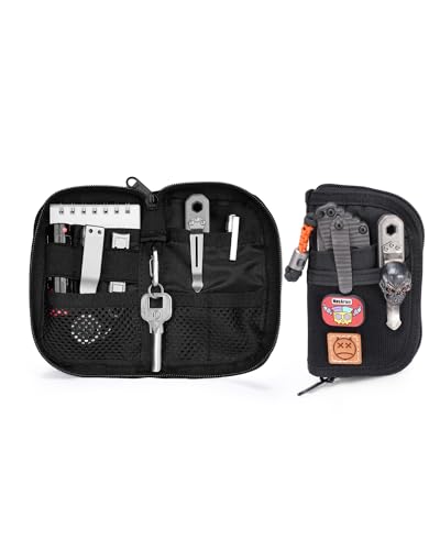 VIPERADE VE10 EDC Multitool Pouch Organizer Multifonction Durable Nylon Tool Pocket Pouch Tools Scheide Messerscheide für Taschenlampenhalter, Stifthalter, Outdoor-Aktivitäten(Schwarz) von VIPERADE