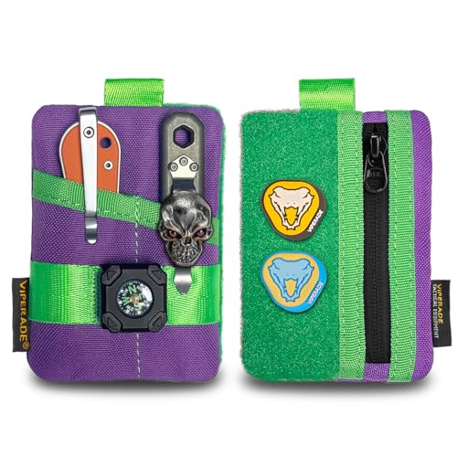 VIPERADE VE15 Mini EDC Pouch, Kleiner EDC Organizer Tasche mit 3 Taschen, Mini Werkzeugtasche mit Klettverschlussbereich, Kleiner Multitool Organizer Rucksack Zusatztasche von VIPERADE