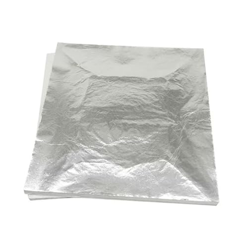 VIPERMARK 100 Stück Goldimitatfolie, verwendet für Kunst- und DIY-Projekte, Skulpturen, Vergoldung, Nägel, Bilderrahmen, Gemälde, Möbel und Wandfolie, silberfarben VIPERMARK 100 Stück Goldimitatfolie, verwendet für Kunst- und DIY-Projekte, Skulpturen, Vergoldung, Nägel, Bilderrahmen, Gemälde, Möbel und Wandfolie, silberfarben von VIPERMARK