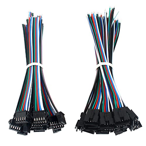 VIPMOON 20 Paare JST SM 5PIN Stecker Männlich zu Weiblich EL Draht Kabel Stecker Adapter 5 Polig für LED Streifen von VIPMOON