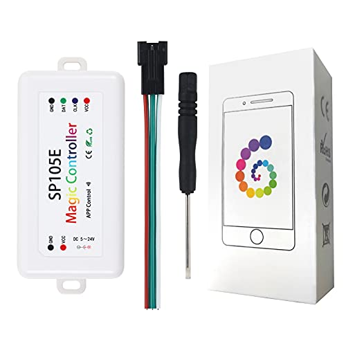 VIPMOON LED Controller Bluetooth SP105E Bluetooth LED Steuerpult 4.0 2048 Pixel iOS/Android APP für DC5V-24V WS2811/WS2812B/WS2801/SK6812/APA102/6803 IC LED Strip Pixel Modul Panel Licht VIPMOON LED Controller Bluetooth SP105E Bluetooth LED Steuerpult 4.0 2048 Pixel iOS/Android APP für DC5V-24V WS2811/WS2812B/WS2801/SK6812/APA102/6803 IC LED Strip Pixel Modul Panel Licht von VIPMOON