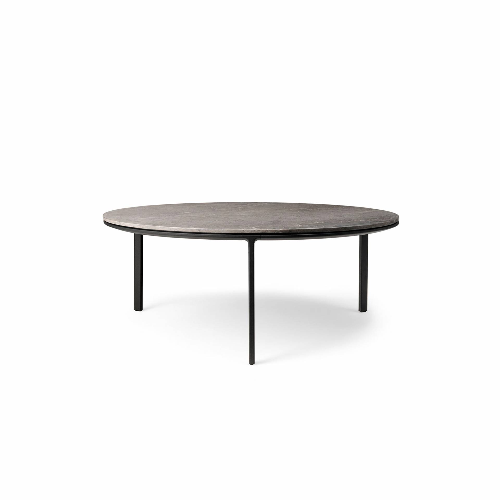 VIPP 425 // COFFEE TABLE - BEISTELLTISCH, Ø90, MARMOR, HELLGRAU von VIPP