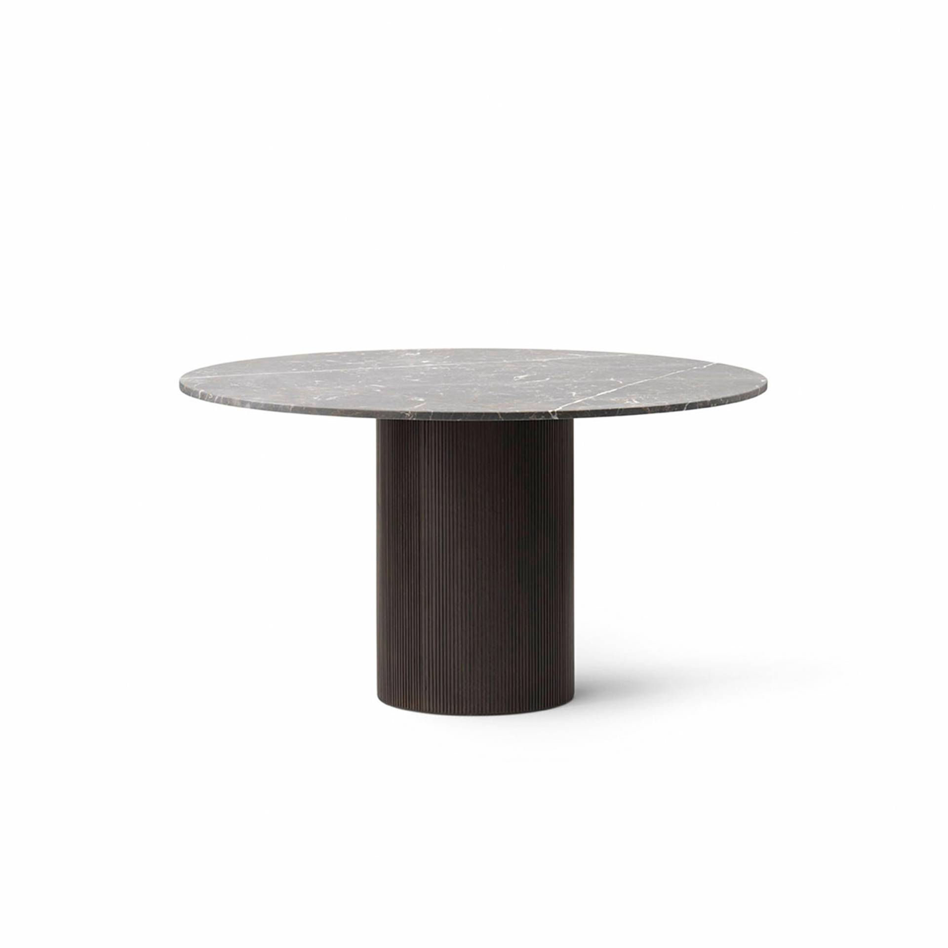 VIPP 494 // CABIN ROUND TABLE - RUNDER TISCH, Ø130, GRAUER MARMOR, EICHE DUNKEL von VIPP