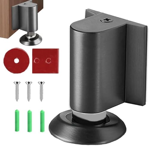 Magnetischer Türstopper, Selbstklebend Schwer Türhalter, Magnetic Door Stopper, Türhalter Stopper ohne Bohren, mit Aufkleber Selbstklebend und Schrauben, für Zimmer, Büros, Bäder, Grau Magnetischer Türstopper, Selbstklebend Schwer Türhalter, Magnetic Door Stopper, Türhalter Stopper ohne Bohren, mit Aufkleber Selbstklebend und Schrauben, für Zimmer, Büros, Bäder, Grau von VIQIHEOE