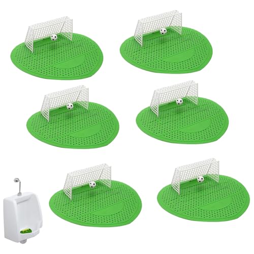 Urinal Sieb, 6 Stück Urinalsieb mit Duft, Urinalsiebe für Männer Badezimmer, Pissoir Einsatz, Pissoirsieb für Toilette, Fußball Design, für Öffentliche Toiletten, Hotels, Wohnungen von VIQIHEOE