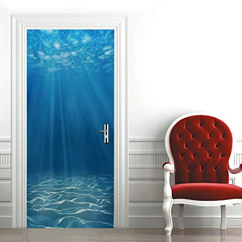 3D Türtapete Selbstklebend Türaufkleber - Unterwasser - Türposter PREMIUM PVC Wasserfest Wandtattoo Für Schlafzimmer Wohnzimmer Tür Dekoration Tapete 90 x 200 cm von VIRANDA