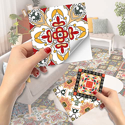 VIRANDA 28 Stück Fliesenaufkleber | Küchenrückwand selbstklebend Spritzschutz für Küche Badezimme | Klebefolie Dekofolie DIY Klebefliesen,3 Größen (10x10cm,15x15cm,20x20cm) von VIRANDA