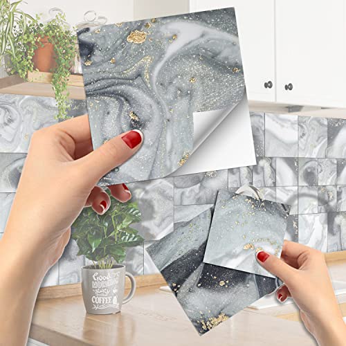 VIRANDA 28 Stück Fliesenaufkleber | Küchenrückwand selbstklebend Spritzschutz für Küche Badezimme | Klebefolie Dekofolie DIY Klebefliesen VIRANDA 28 Stück Fliesenaufkleber | Küchenrückwand selbstklebend Spritzschutz für Küche Badezimme | Klebefolie Dekofolie DIY Klebefliesen von VIRANDA
