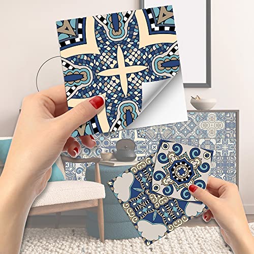 VIRANDA 28 Stück Fliesenaufkleber | Küchenrückwand selbstklebend Spritzschutz für Küche Badezimme | Klebefolie Dekofolie DIY Klebefliesen von VIRANDA