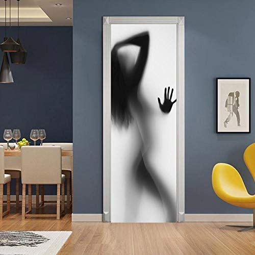VIRANDA 3D Türtapete Selbstklebend Türaufkleber - Frau - Türfolie Poster Moderne PVC Abnehmbar Wasserdichte Umweltschutz Tür Stickers 90 x 200 cm von VIRANDA