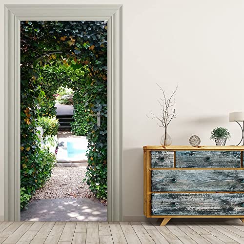 VIRANDA 3D Türtapete Selbstklebend Türposter - Pflanzenreben- Türaufkleber Türklebefolie 86x200cm von VIRANDA