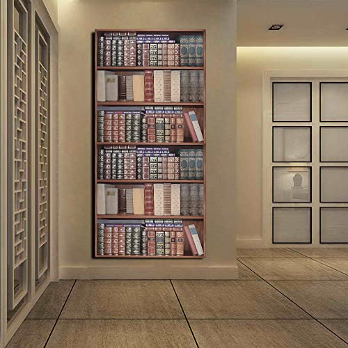VIRANDA 3D Türtapete Selbstklebende Aufkleber Vinyl Türposter Wasserdichte Türschutzfolie bookshelf Fototapete für Zuhause Dekor 86x200cm von VIRANDA