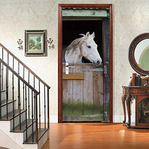 VIRANDA Türtapete Selbstklebend 3D Türaufkleber - Pferd - TürPoster Fototapete PVC Türfolie Abnehmbar Poster 80x200cm VIRANDA Türtapete Selbstklebend 3D Türaufkleber - Pferd - TürPoster Fototapete PVC Türfolie Abnehmbar Poster 80x200cm von VIRANDA