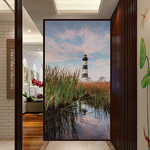 VIRANDA Türtapete Selbstklebend TürPoster - LEUCHTTURM - Türaufkleber 3D Türfolie 80x200cm von VIRANDA