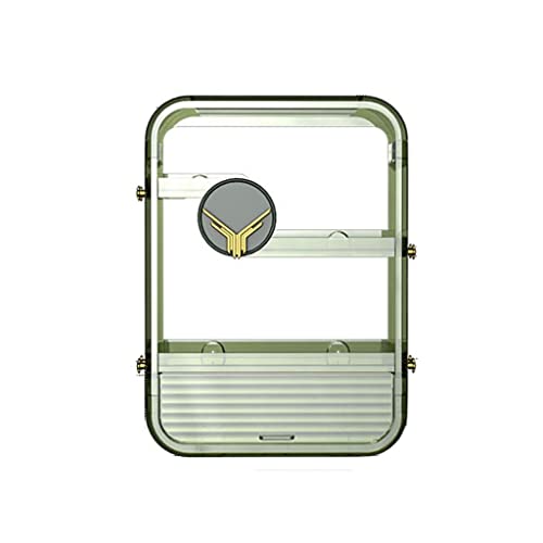 VIRAZE Badezimmerregal Kosmetik Aufbewahrungsbox Wandmontiertes Aufbewahrungsregal Großes Badezimmer-Hautpflege-Aufbewahrungsregal (Color : Green, Size : 40 * 12.4 * 53cm) von VIRAZE