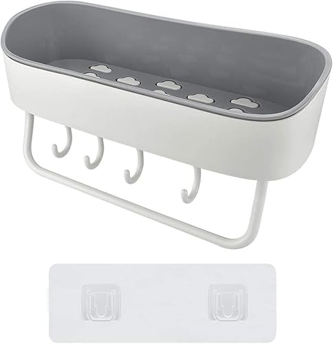 VIRAZE Badezimmerregal Perforationsfreies Badezimmer Wandregal Multifunktionales Küchenregal aus Kunststoff von VIRAZE